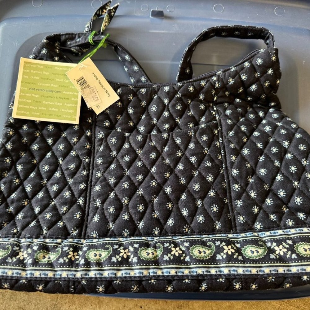 Vera Bradley hobo handbag in Seaport Navy pattern